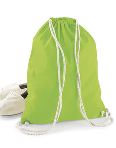 Gymsac en coton publicitaire | Chadron Lime Green