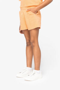 Short personnalisable coton bio en éponge fille