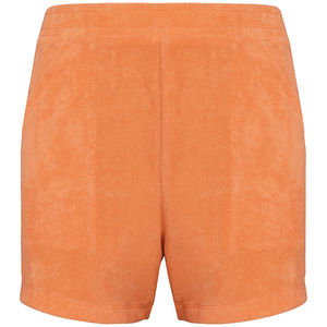 Short personnalisable coton bio en éponge fille Apricot