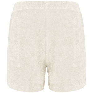 Short personnalisable coton bio en éponge fille Ivory