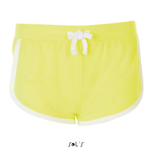 Short publicitaire femme | Janeiro Jaune fluo