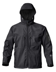 Softshell personnalisé homme avec capuche | Mens Epsilon Charcoal Twill