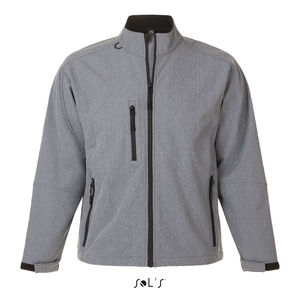 Veste publicitaire homme zippée softshell | Relax Gris chiné