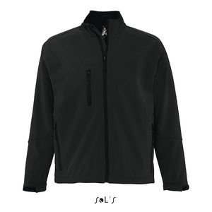 Veste publicitaire homme zippée softshell | Relax Noir