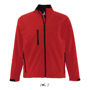 Veste publicitaire homme zippée softshell | Relax Rouge piment