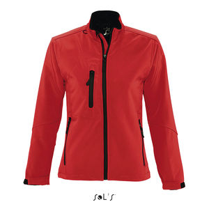 Veste publicitaire femme zippée softshell | Roxy Rouge piment