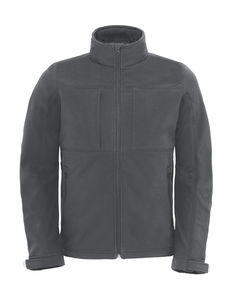 Veste softshell capuche homme publicitaire | Hooded Softshell men Dark Grey