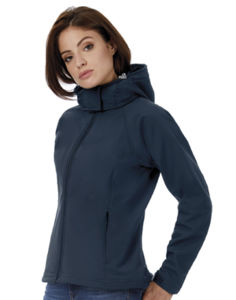 Veste softshell capuche femme personnalisée | Hooded Softshell women Navy