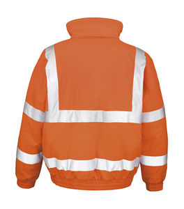 Softshell publicitaire homme manches longues réfléchissantes | Safety Padded Fluorescent Orange