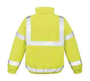 Softshell publicitaire homme manches longues réfléchissantes | Safety Padded Fluorescent Yellow