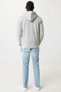 Sweat personnalisé | Sweat à capuche avec zip en coton recyclé Heather Grey 17