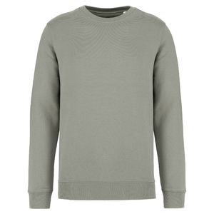 Sweat publicitaire en coton bio et polyester recyclé unisexe Almond green