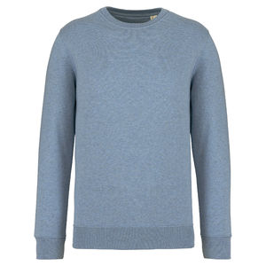 Sweat publicitaire en coton bio et polyester recyclé unisexe Cool Blue Heather