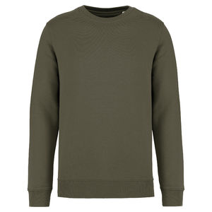 Sweat publicitaire en coton bio et polyester recyclé unisexe Organic khaki