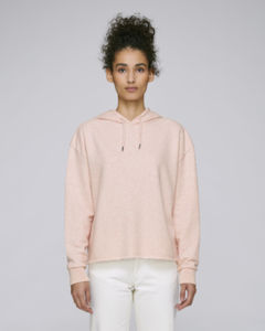 Sweat-shirt capuche court femme | Stella Reduces Cream Heather Pink