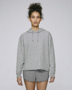 Sweat-shirt capuche court femme | Stella Reduces Heather Grey