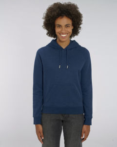 Sweat-shirt capuche iconique femme | Stella Trigger Black Heather Blue