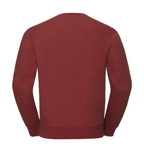 Sweat-shirt col rond chiné publicitaire | James River Brick Red Melange