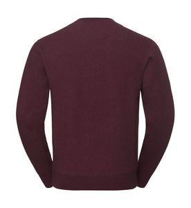 Sweat-shirt col rond chiné publicitaire | James River Burgundy Melange