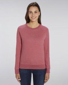 Sweat-shirt col rond iconique femme  | Stella Tripster Heather Cranberry