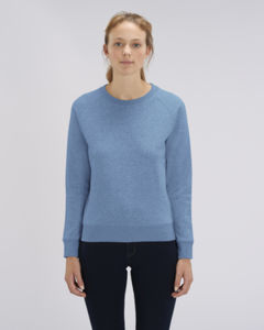 Sweat-shirt col rond iconique femme  | Stella Tripster Mid Heather Blue