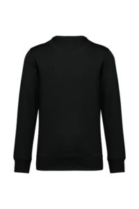 Sweat-shirt entreprise écologique à col rond à épaules tombantes French Terry unisexe Black