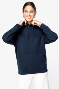 Sweat-shirt personnalisable coton bio à capuche à épaules tombantes molleton gratté unisexe  2