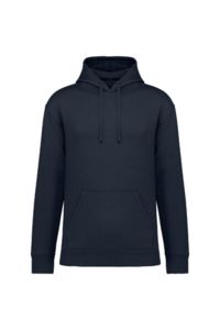 Sweat-shirt personnalisable coton bio à capuche à épaules tombantes molleton gratté unisexe  Navy Blue