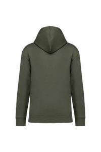 Sweat-shirt personnalisable coton bio à capuche à épaules tombantes molleton gratté unisexe  Organic khaki