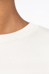 Sweat-shirt personnalisable coton bio à col rond oversize crop femme 7