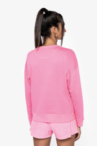 Sweat-shirt personnalisé écologique à épaules tombantes femme 3