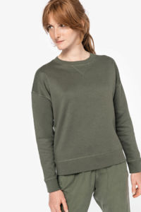 Sweat-shirt personnalisé écologique à épaules tombantes femme 8