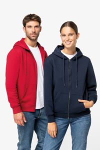 Sweat-shirt personnalisé écoresponsable zippé à capuche unisexe