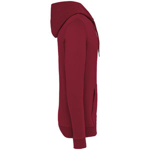Sweat-shirt personnalisé écoresponsable zippé à capuche unisexe Hibiscus red
