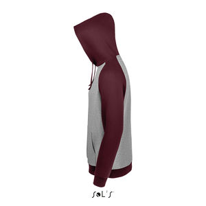 Sweat-shirt personnalisé unisexe bicolore | Seattle Gris Bordeaux 2