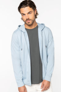Sweat-shirt publicitaire bio zippé à capuche en modal homme