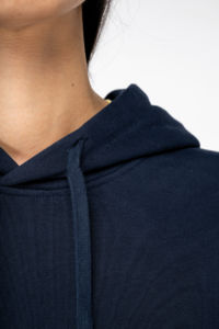 Sweat-shirt publicitaire GOTS à capuche  à épaules tombantes French Terry unisexe  7