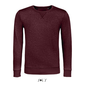 Sweat-shirt publicitaire unisexe col rond | Sully Oxblood chiné