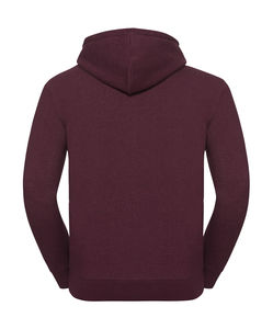 Sweat-shirt zippé à capuche chiné personnalisé | Chesapeake Burgundy Melange