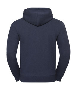 Sweat-shirt zippé à capuche chiné personnalisé | Chesapeake Indigo Melange