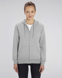 Sweat-shirt zippé capuche essentiel unisexe  | Connector Heather Grey