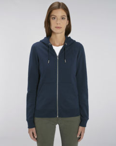 Sweat-shirt zippé capuche iconique femme | Stella Editor French Navy