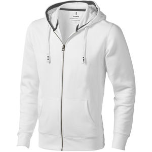 Sweater personnalisé capuche full zip Arora Blanc