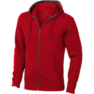 Sweater personnalisé capuche full zip Arora Rouge