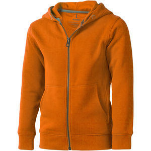 Pull personnalisé à capuche Arora avec fermeture Éclair intégrale pour enfants Orange