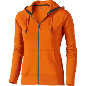 Sweater publicitaire capuche full zip Femme Arora Orange