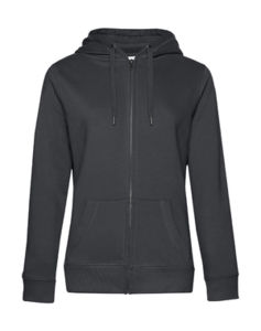 Sweatshirt personnalisé | Queen Zipped Hooded Asphalt