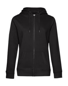 Sweatshirt personnalisé | Queen Zipped Hooded Black pure