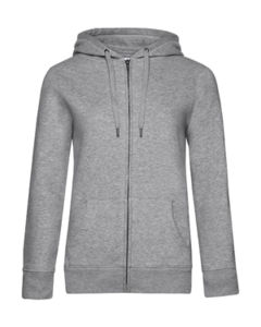 Sweatshirt personnalisé | Queen Zipped Hooded Heather Grey