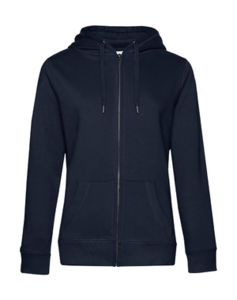 Sweatshirt personnalisé | Queen Zipped Hooded Navy Blue